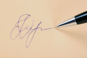 falsificación de firmas
